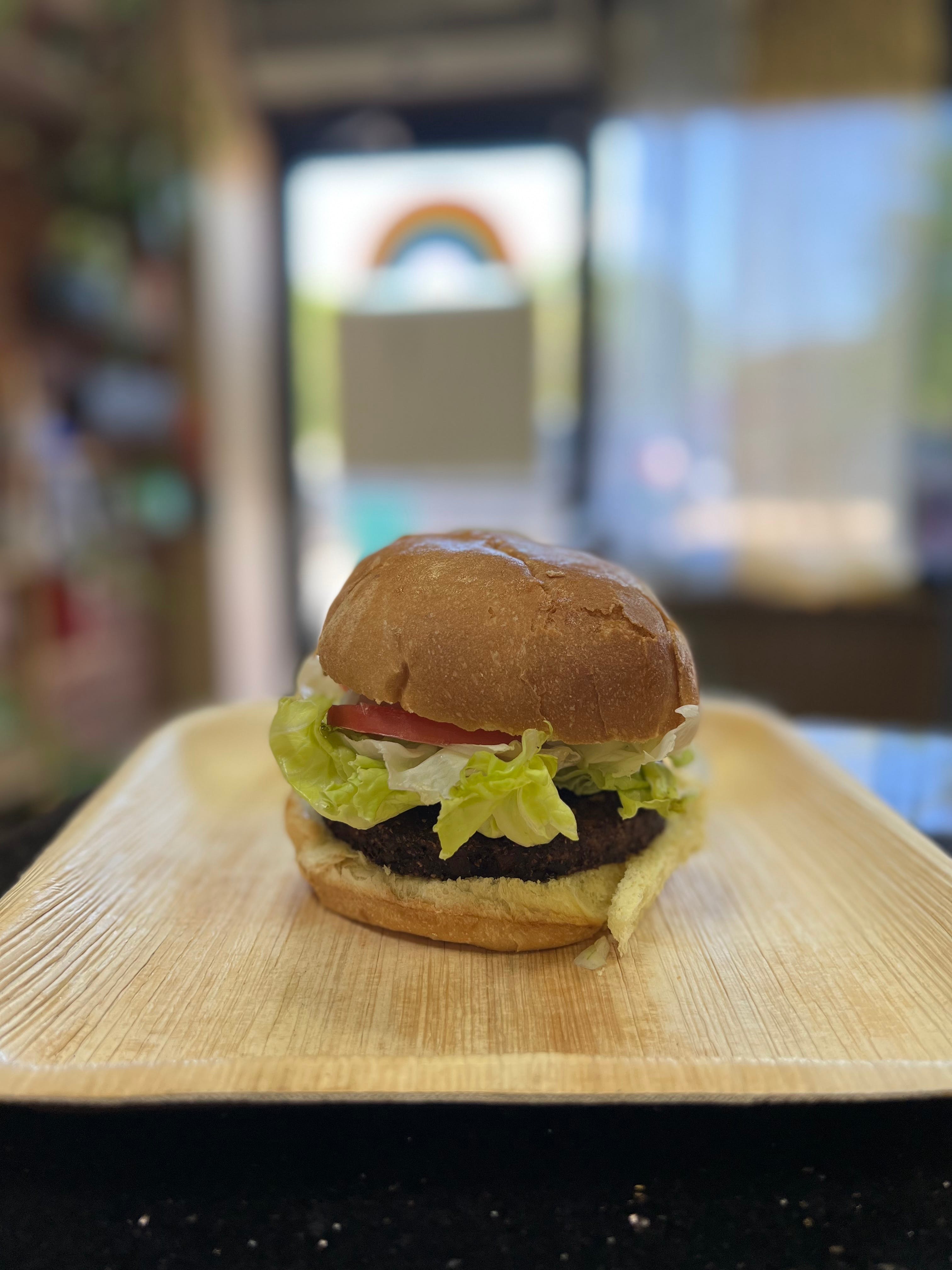 Order Veggie Burger - 8 oz. food online from Evo Brick Oven Pizza store, Philadelphia on bringmethat.com