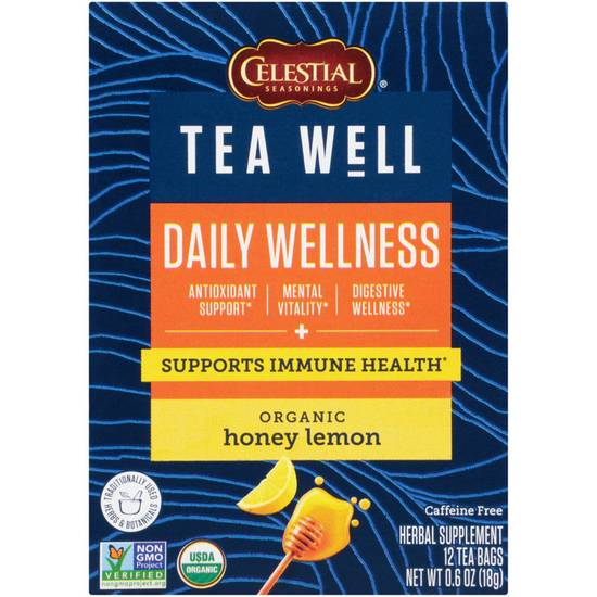 Order Celestial Seasonings Tea Well Organic Honey Lemon Daily Wellness Tea Bags, 12 CT food online from Cvs store, FALLS CHURCH on bringmethat.com