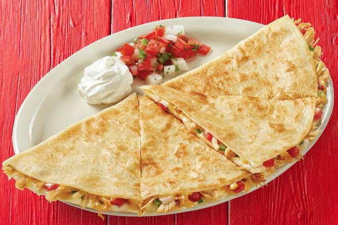 Order Shredded Chicken Quesadilla food online from Fuzzy's Taco Shop store, Tempe on bringmethat.com