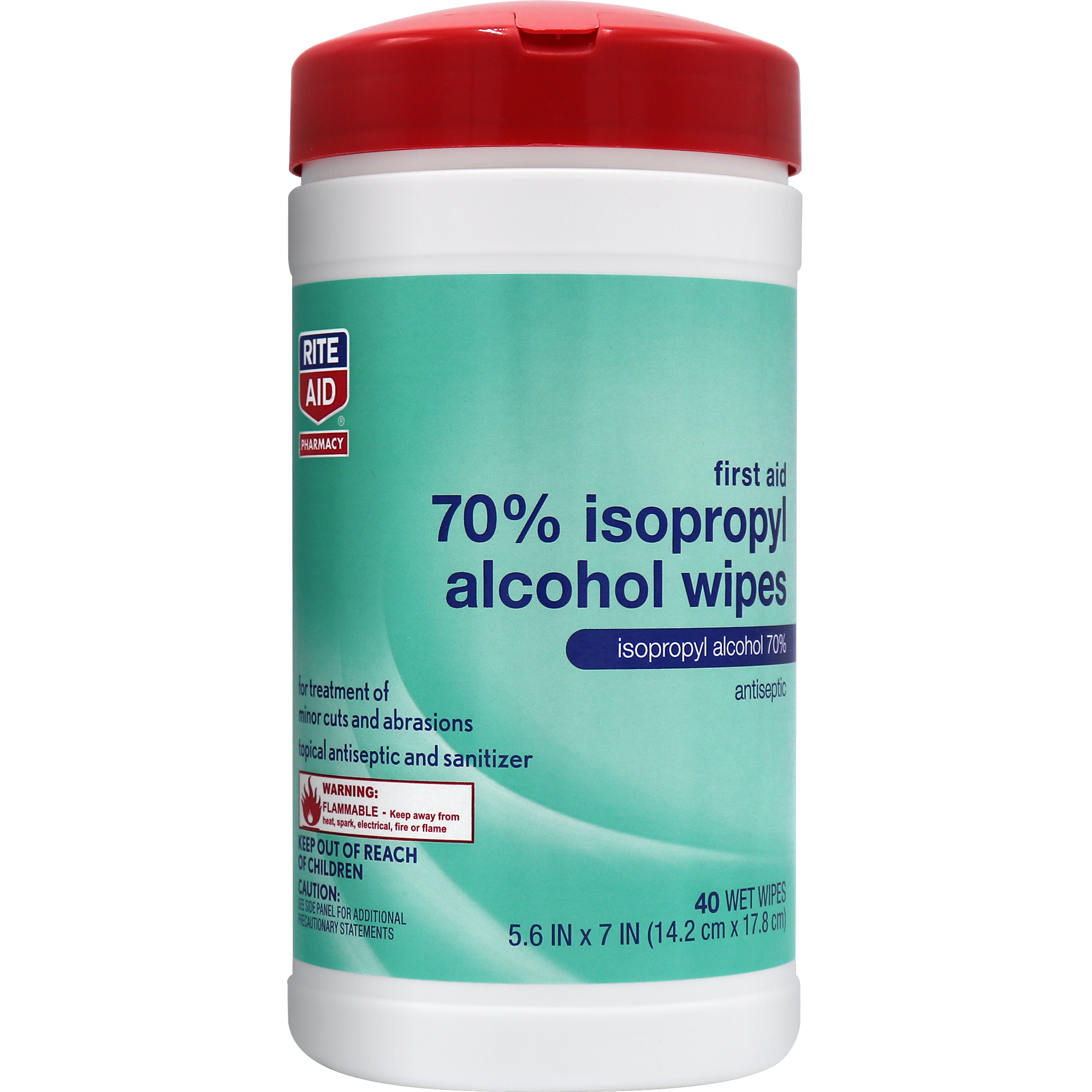 Order Rite Aid 70% Isopropyl Alcohol Wipes, 40 Count food online from Rite Aid store, Aston on bringmethat.com