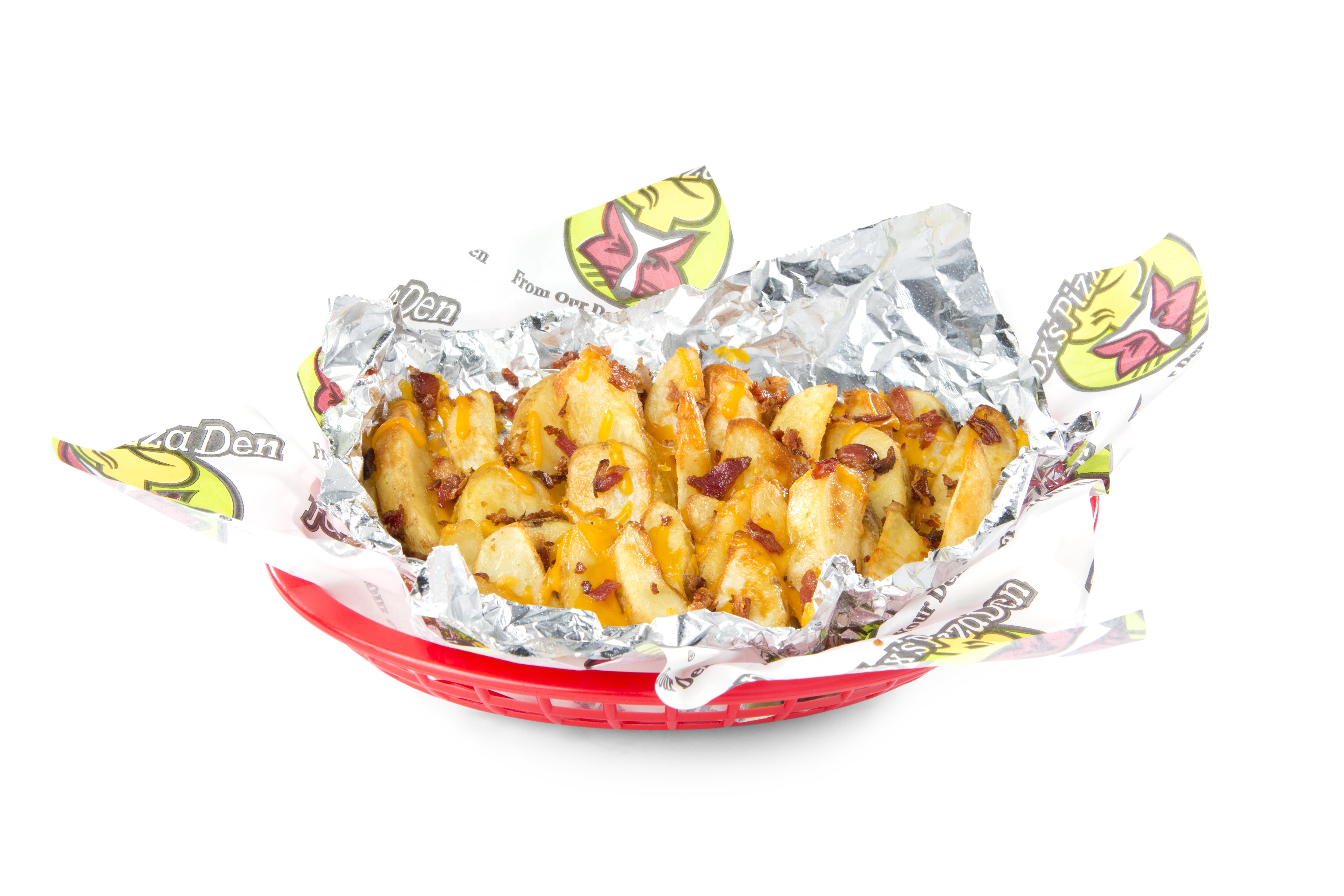 Order 8 oz. Bacon Cheddar Fries food online from Fox's Pizza Den store, Morgantown on bringmethat.com