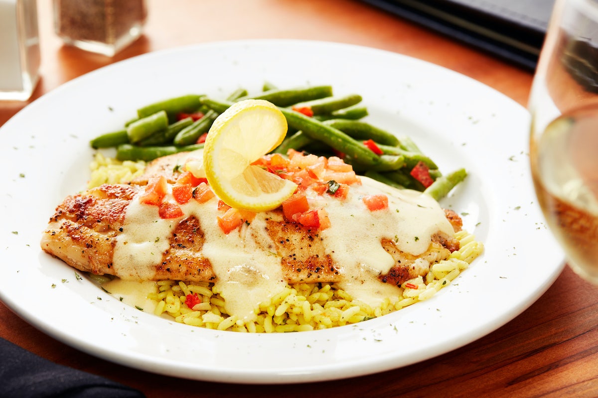 Order PAN SEARED TILAPIA food online from Big Whiskey's American Restaurant & Bar store, Springfield on bringmethat.com