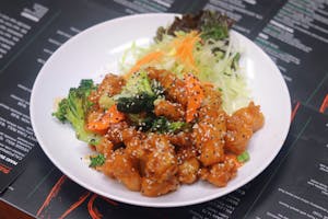 Order 34. Sesame Chicken food online from Miko Thai Kitchen store, Hudson on bringmethat.com