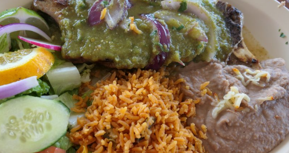 Order Chuletas de Puerco en Salsa Verde food online from Casa Chapala store, Wheeling on bringmethat.com