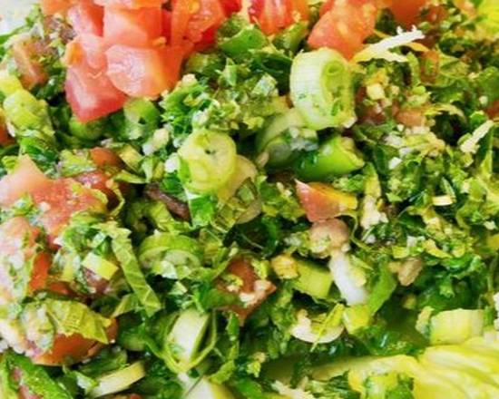 Order Large Tabbouleh Salad food online from Chicken Maison store, Redondo Beach on bringmethat.com