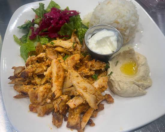 Order Chicken Gyros Plate food online from Truva Mediterranean Grill store, Pleasanton on bringmethat.com
