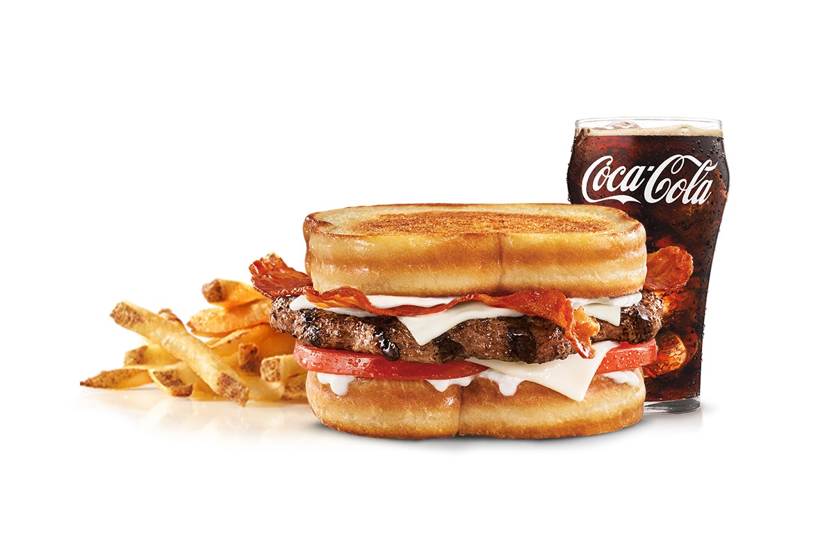 Order Frisco Angus Burger Combo food online from Hardees store, Dover on bringmethat.com