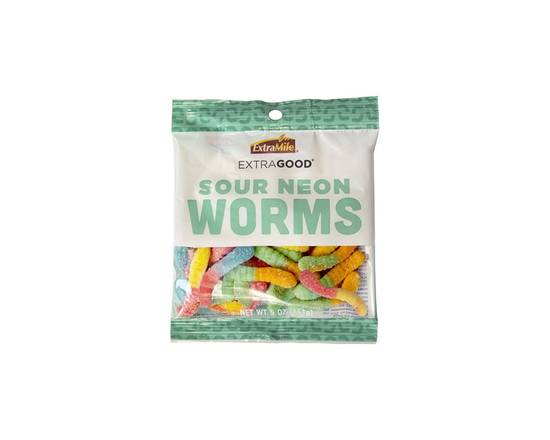 Order ExtraGood Sour Neon Worms 5oz food online from Chevron store, Mesa on bringmethat.com