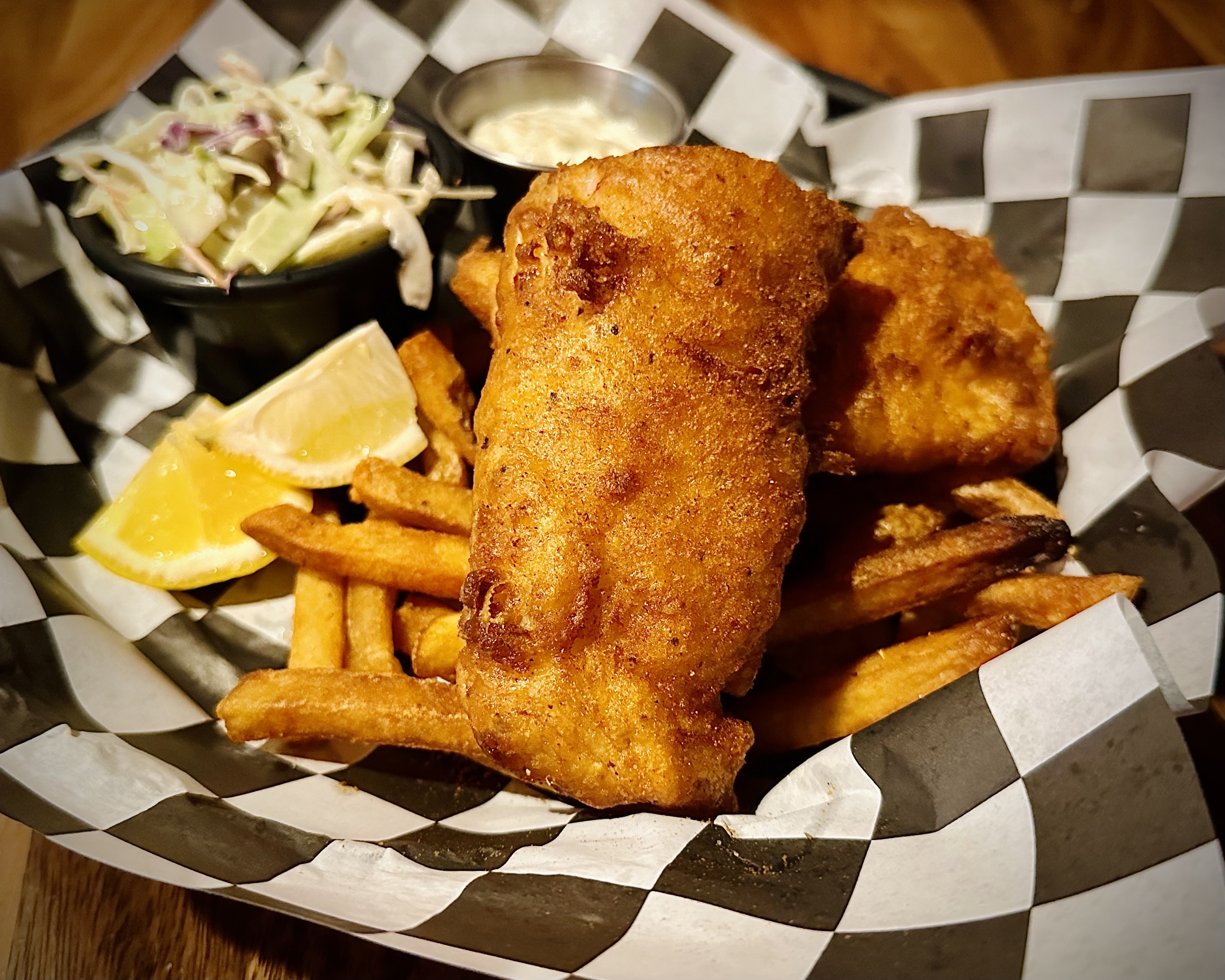 Order Beer Battered Cod food online from Dunning Pour House store, Chicago on bringmethat.com
