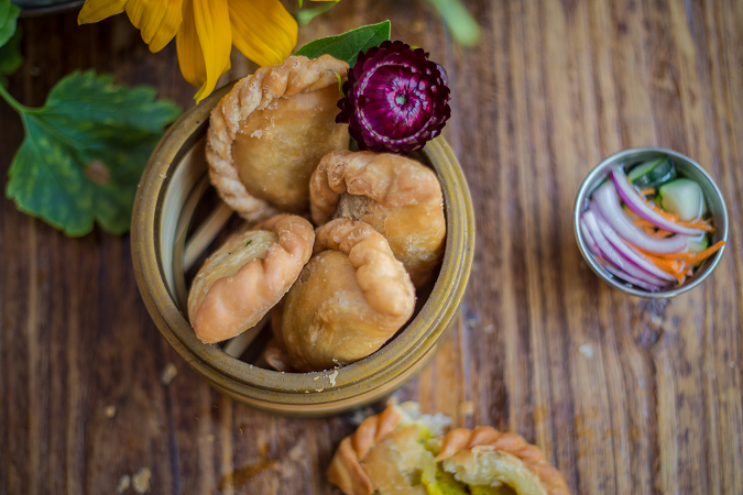 Order Vegetarian Curry Puff food online from Ithai bangkok street food catering store, San Francisco on bringmethat.com