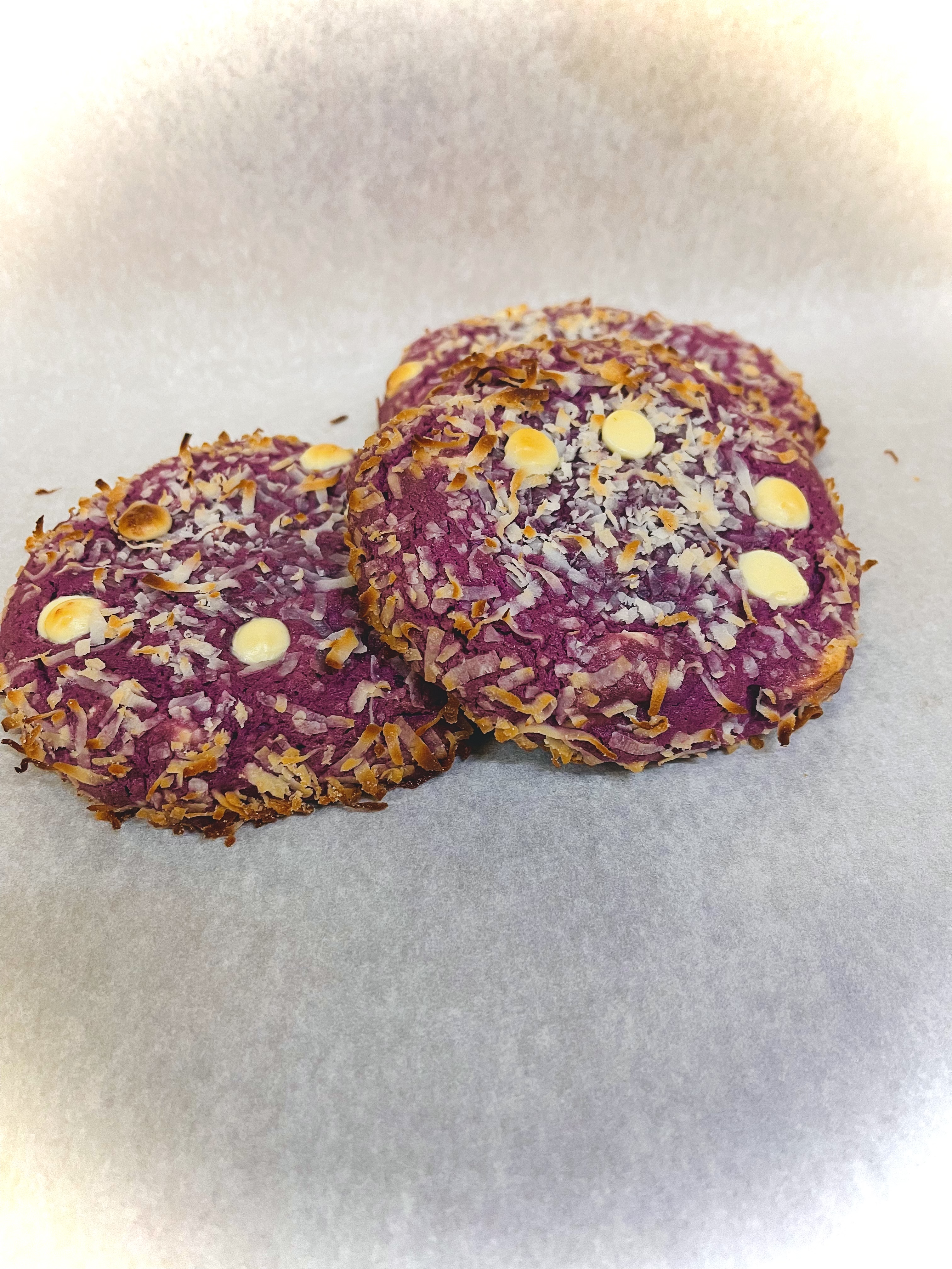 Order Ube coconut chocolate cookie  food online from An Xuyen Bakery store, Portland on bringmethat.com