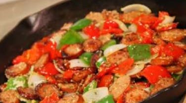 Order Sausage & Peppers - Entree food online from Mario The Baker store, Miami on bringmethat.com