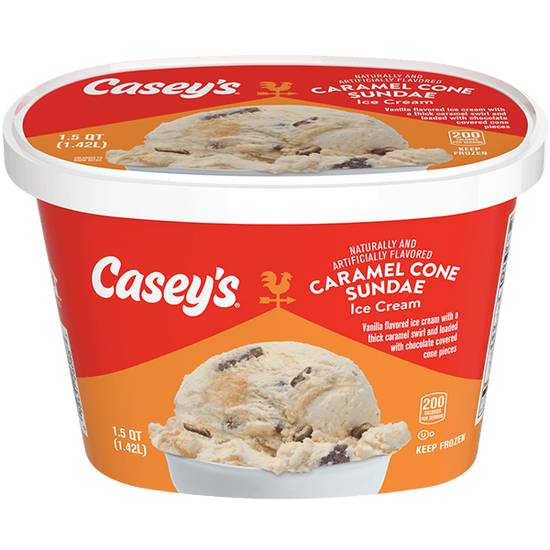 Order Casey's Caramel Cone Sundae Ice Cream 1.5qt  food online from Casey's General Store store, Peotone on bringmethat.com
