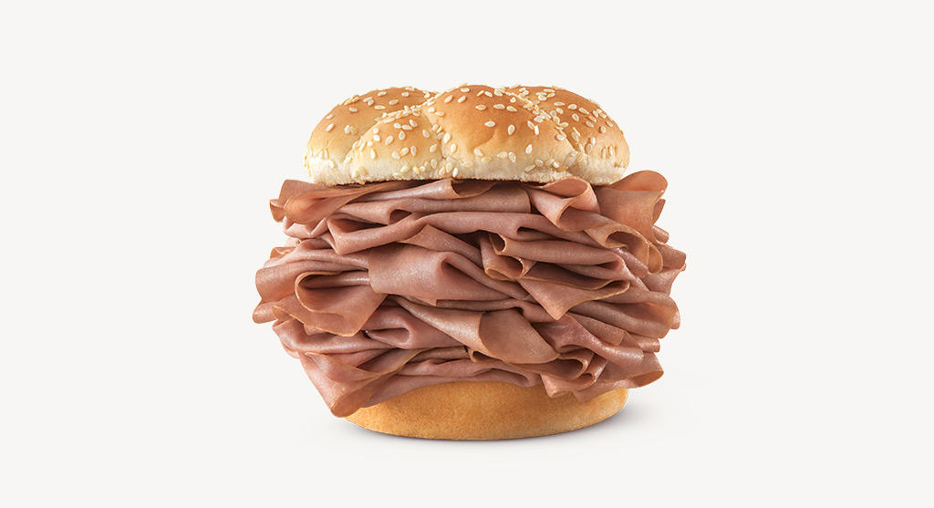 Order Roast Beef 1/2 lb. Sandwich food online from Arby's #5327 store, Chicago on bringmethat.com