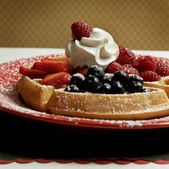 Order 2 Topping Waffle food online from City Coffeehouse & Creperie store, Clayton on bringmethat.com