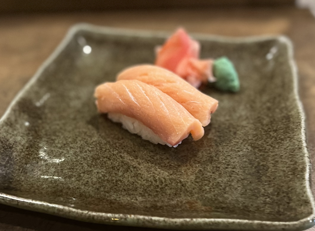 Order Smoked Salmon Nigiri food online from Bluefin Steak House & Sushi store, Howell on bringmethat.com