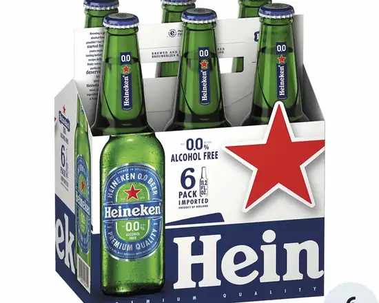 Order Heineken 0.0 Non Alcoholic beer 6pk-11oz Bottles food online from Sousa Wines & Liquors store, Mountain View on bringmethat.com