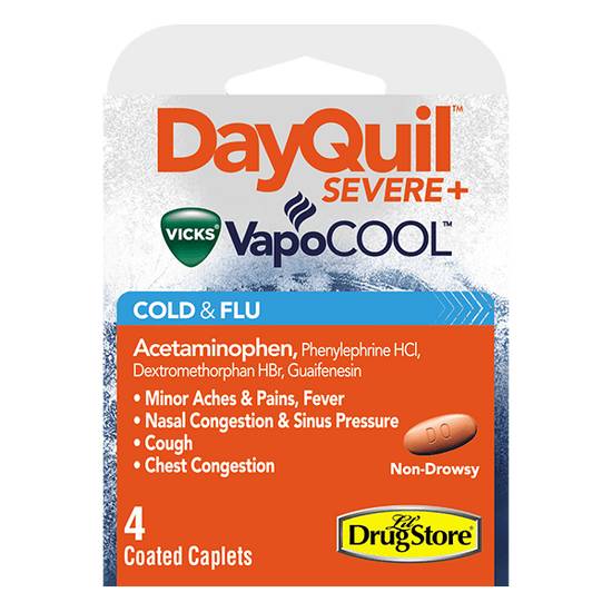 Order DayQuil Severe 4ct food online from Casey store, Sioux Falls on bringmethat.com