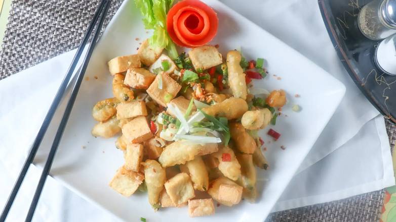 Order Fried Tofu Dry Spicy Garlic food online from Ming Restaurant store, Belvedere Tiburon on bringmethat.com