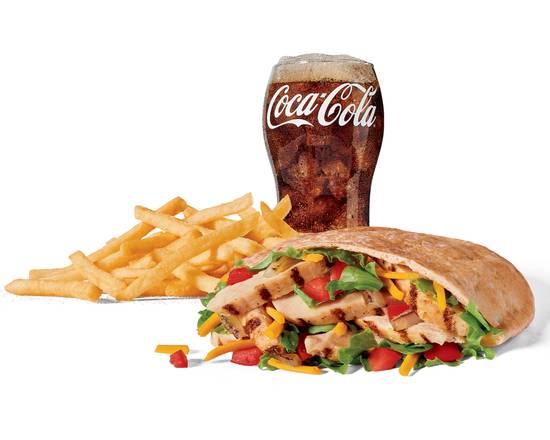 Order Large Chicken Fajita Pita Combo food online from Jack In The Box store, Boise on bringmethat.com