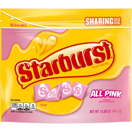 Order STARBURST All Pink Fruit Chews Chewy Candy, Sharing Size, 15.6 oz Bag food online from CVS store, BRYAN on bringmethat.com
