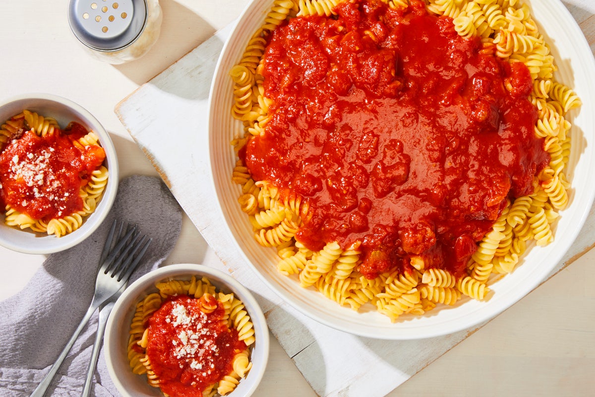 Order CATERING KIDS FUSILLI PASTA WITH TOMATO SAUCE food online from California Pizza Kitchen store, Hollywood on bringmethat.com