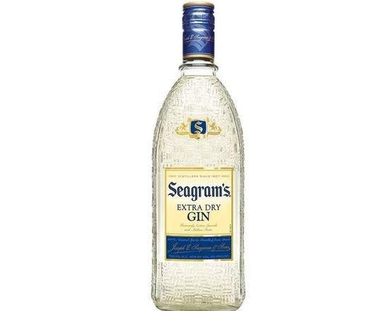 Order Seagram's Extra Dry Gin, 750mL bottle (40% ABV) food online from Central Liquor Market store, Los Angeles on bringmethat.com