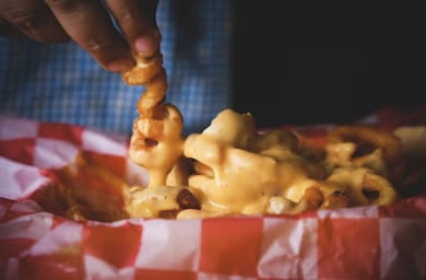 Order Cheese Curly Fries food online from Kennedy Fried Chicken store, Bronx on bringmethat.com