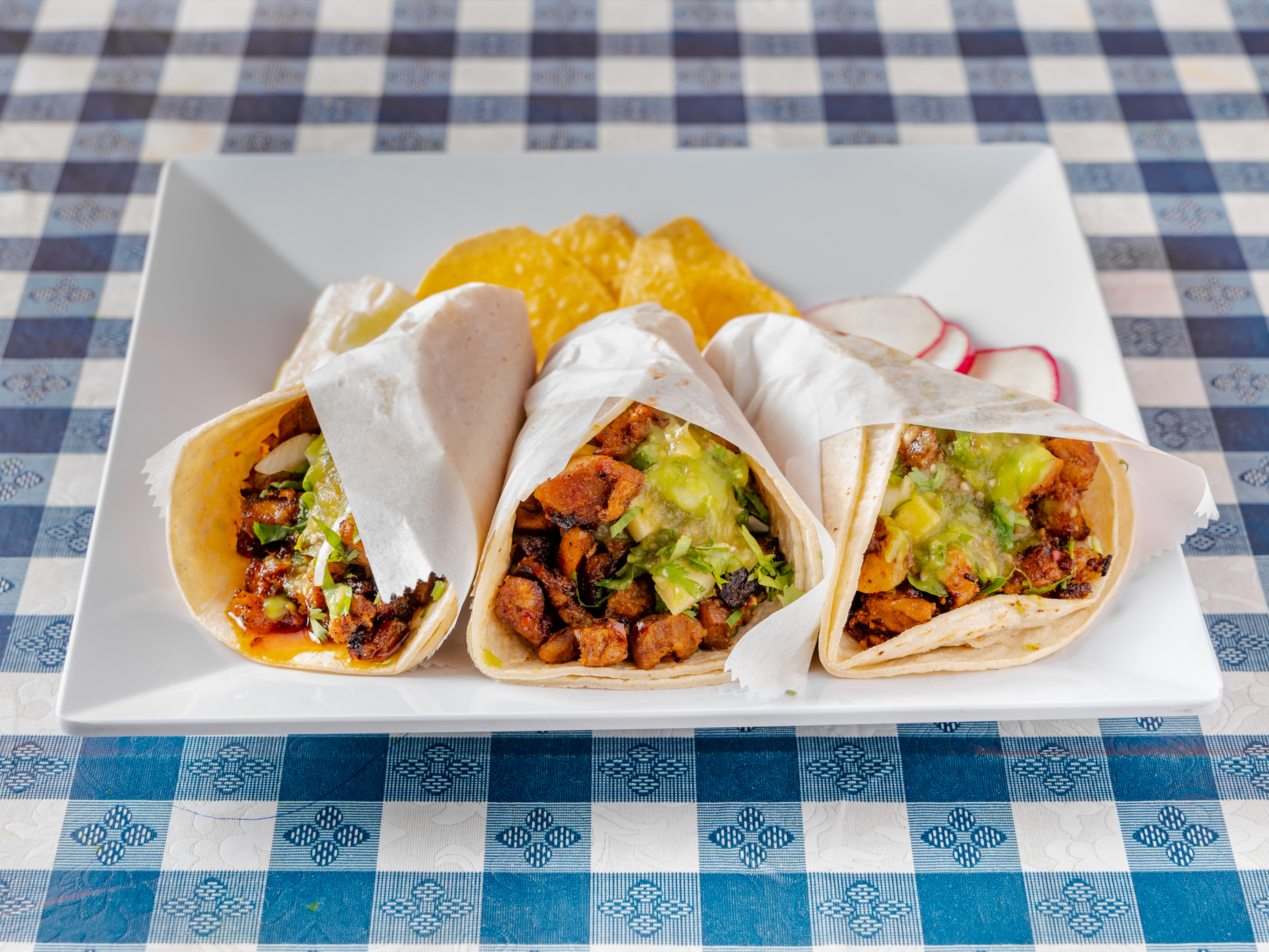 Order Al Pastor (Roasted Pork) Taco food online from Orale!! Tacos!! store, Astoria on bringmethat.com