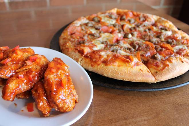 Order Pizza & Wings Special  food online from Green Mill Restaurant &Amp; Bar store, Saint Paul on bringmethat.com