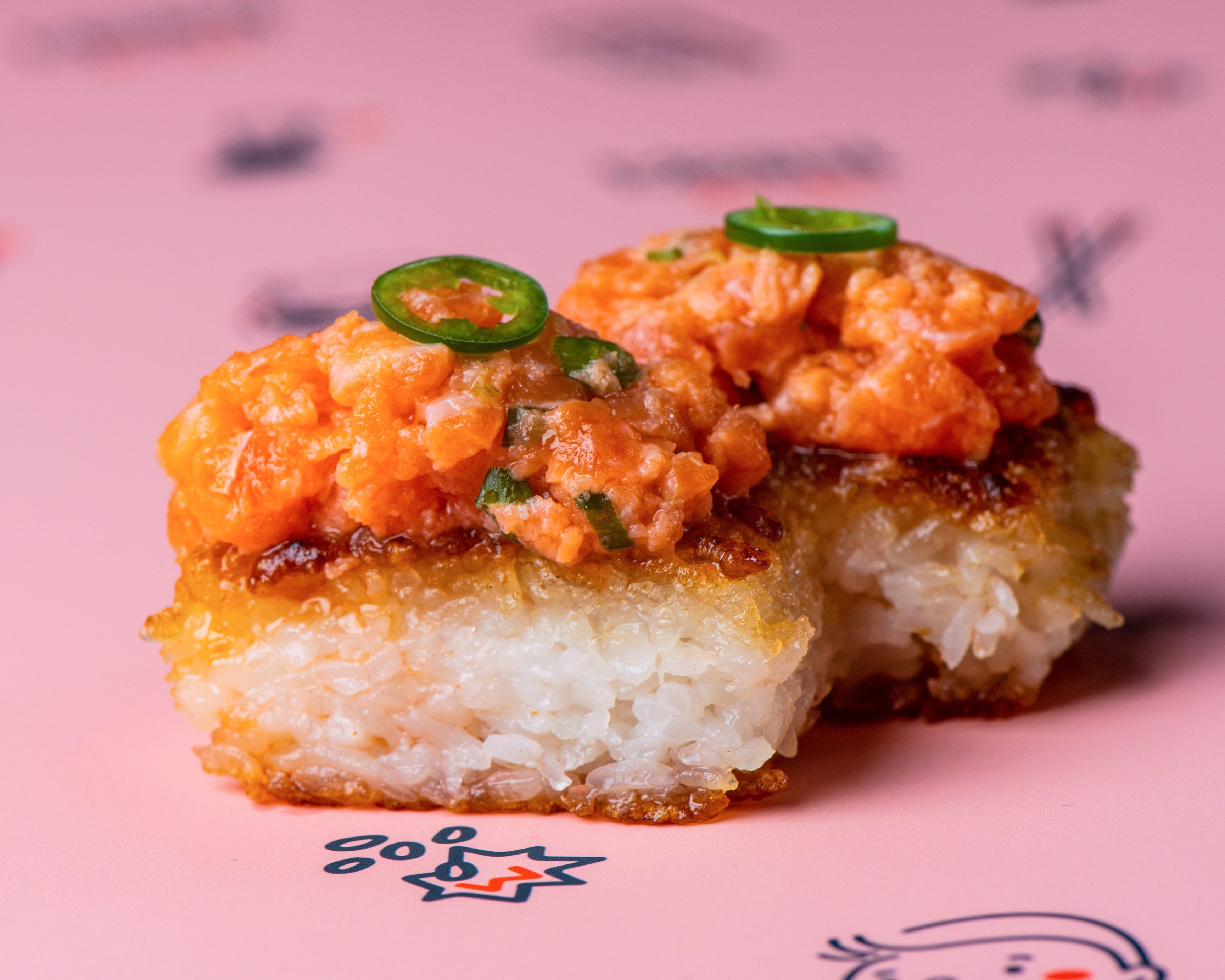 Order Salmon & Yuzu Krispy Rice food online from Krispy Rice store, Orange on bringmethat.com