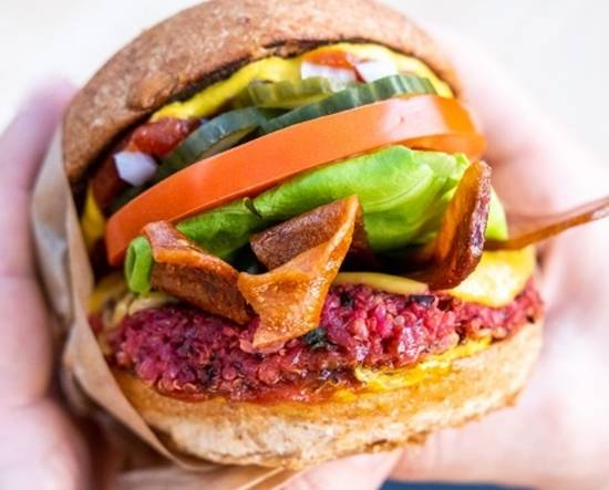 Order Vegan Bacon Cheeseburger food online from Roam Artisan Burgers store, Lafayette on bringmethat.com