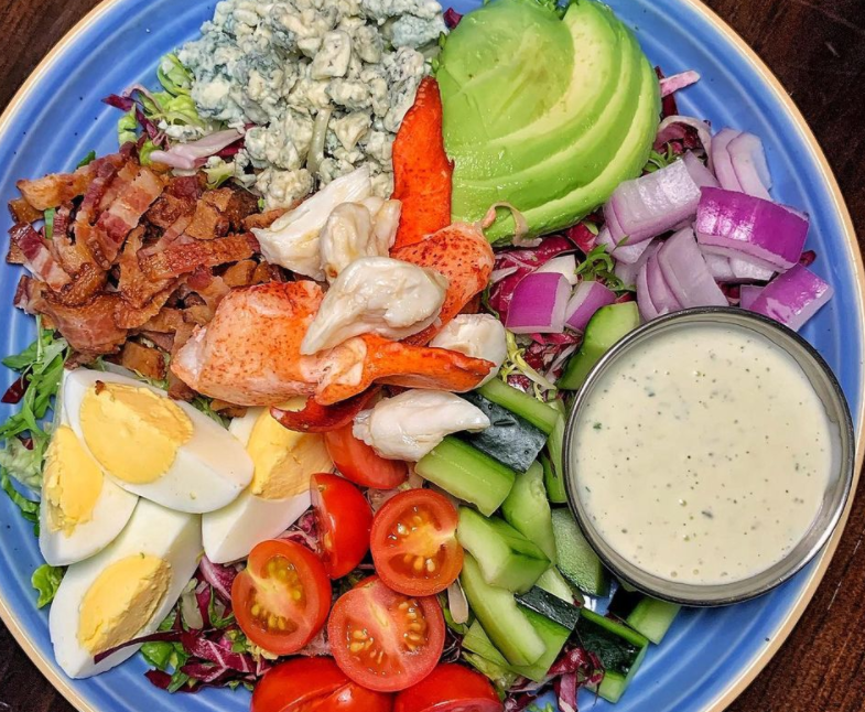 Order Chilled Shrimp Cobb Salad food online from The Curious Oyster store, Nottingham on bringmethat.com