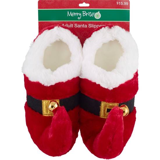 Order Merry Brite Adult Santa Slippers food online from CVS store, GLOUCESTER on bringmethat.com