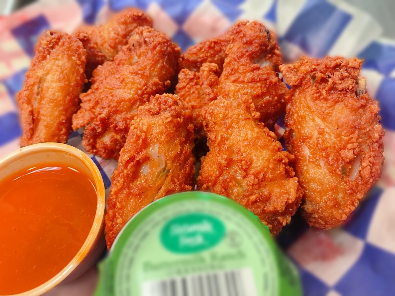 Order 7 Piece Fried Buffalo Wings food online from Village Pizza & Seafood store, Santa Fe on bringmethat.com