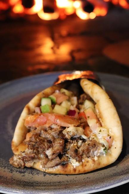 Order Steak & Cheese Gyro (Takeout) food online from Rail Trail Flatbread Co store, Hudson on bringmethat.com