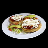 Order Sopes 2 food online from Bigotes Street Tacos store, The Woodlands on bringmethat.com
