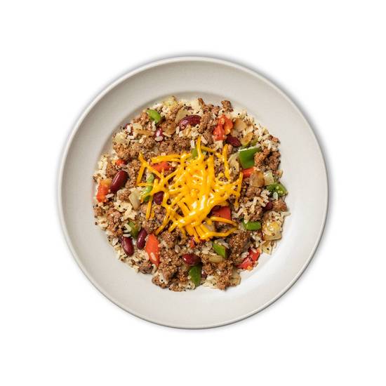 Order (Large) Bison Quinoa Bowl with Peppers and Onions food online from Snap Kitchen store, Dallas on bringmethat.com