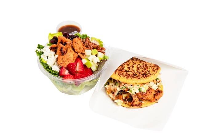 Order ~ Pick 1st: Crispy Chicken Half Salad food online from Guasaca store, Cary on bringmethat.com