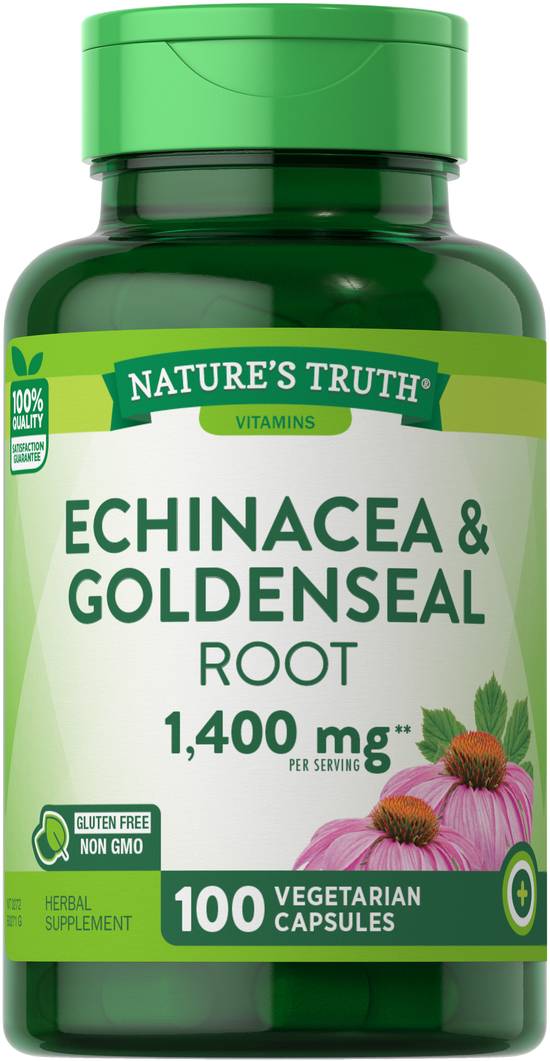 Order Nature's Truth Echinacea & Goldenseal Root Capsules 1400 mg (100 ct) food online from Rite Aid store, Palm Desert on bringmethat.com