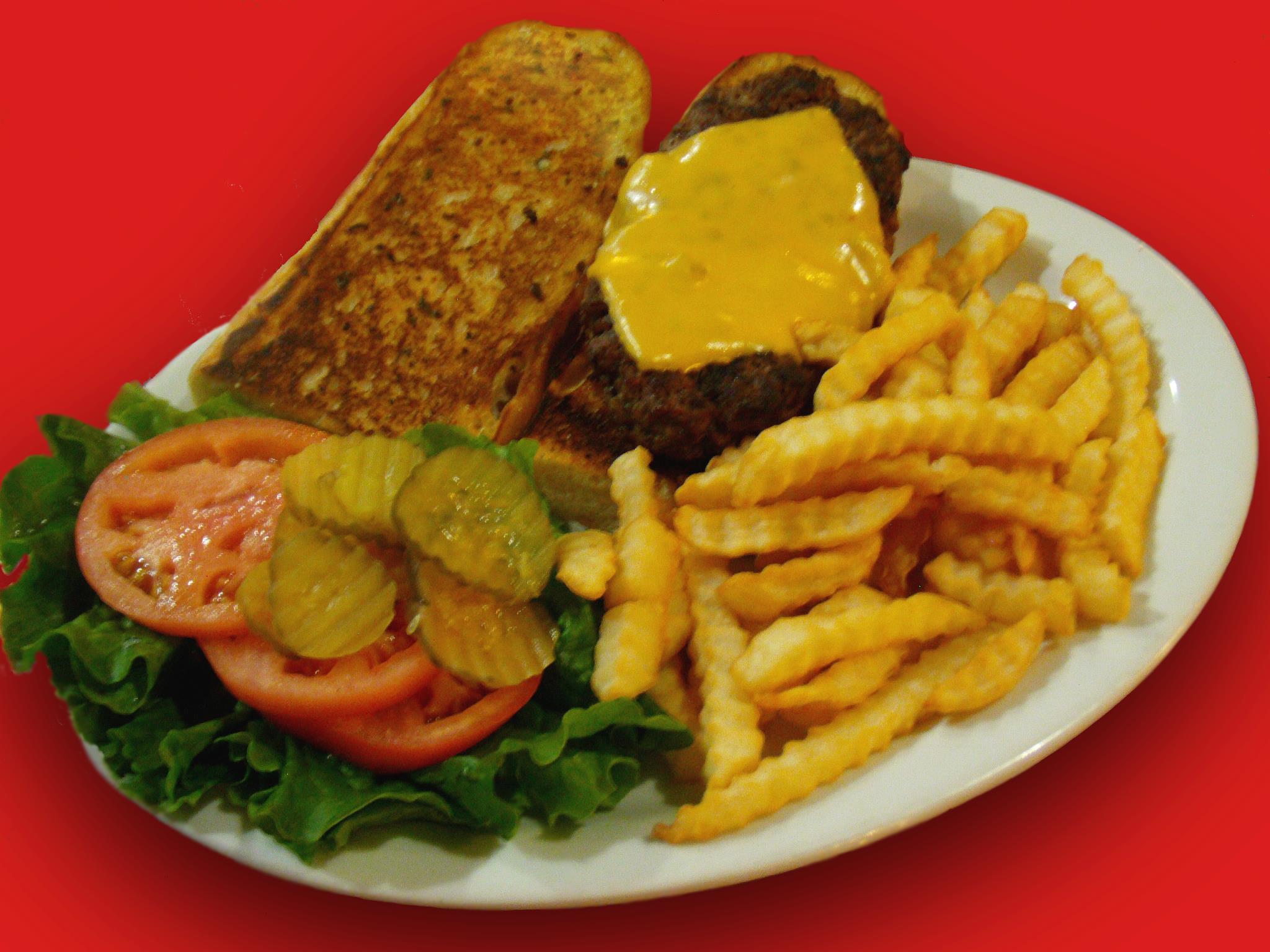 Order French Burger food online from Dina Family Restaurant store, Fremont on bringmethat.com