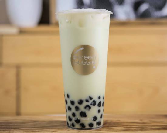 Order Honeydew Green Milk Tea food online from Mr. Green Bubble store, Menlo Park on bringmethat.com