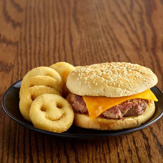 Order Kid's Cheeseburger food online from Wild Wing Cafe store, Spartanburg on bringmethat.com