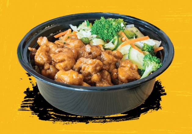 Order Orange Chicken Bowl food online from Teriyaki Madness store, Lake Forest on bringmethat.com