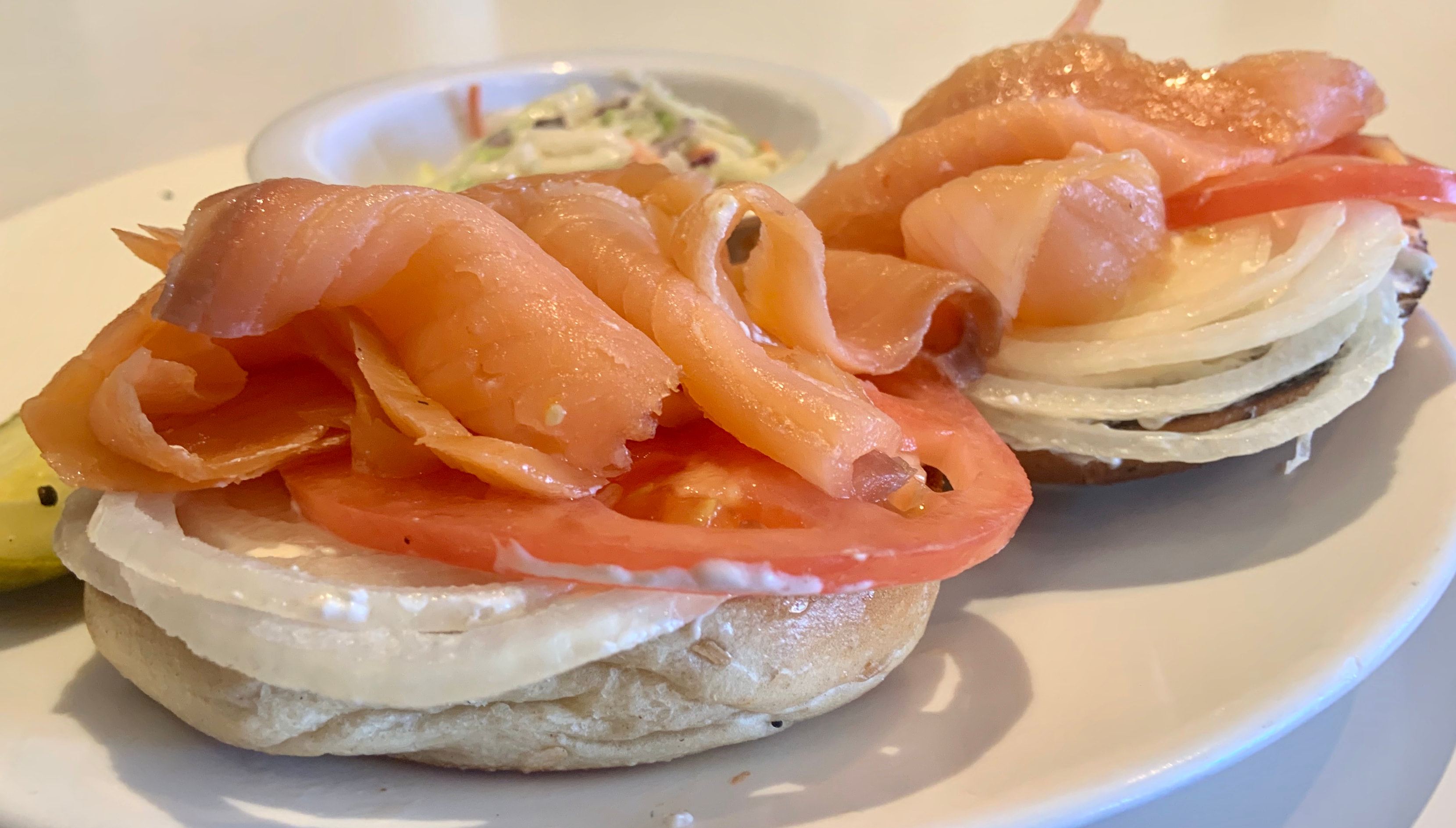 Order Smoked Salmon & Cream Cheese Bagel food online from Cafe 50 store, Los Angeles on bringmethat.com