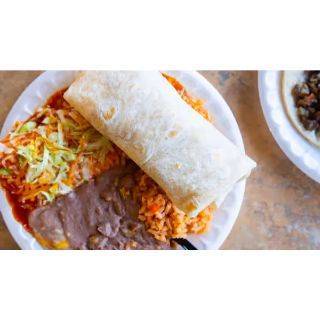 Order Beef Burrito & Enchilada food online from Aliberto Jr Fresh Mexican Food store, Riverside on bringmethat.com