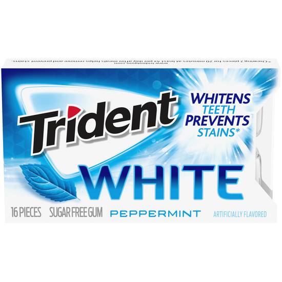 Order Trident White Sugar Free Gum Peppermint (16 ct) food online from Rite Aid store, Yamhill County on bringmethat.com