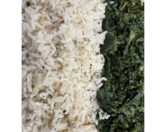 Order Greens with Rice (VEGAN) food online from Kilimanjaro Grill store, Minneapolis on bringmethat.com