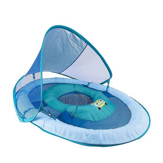 Order SwimWays™ Baby Spring Float with Canopy UPF 50 in Blue food online from Bed Bath & Beyond store, Carmel on bringmethat.com