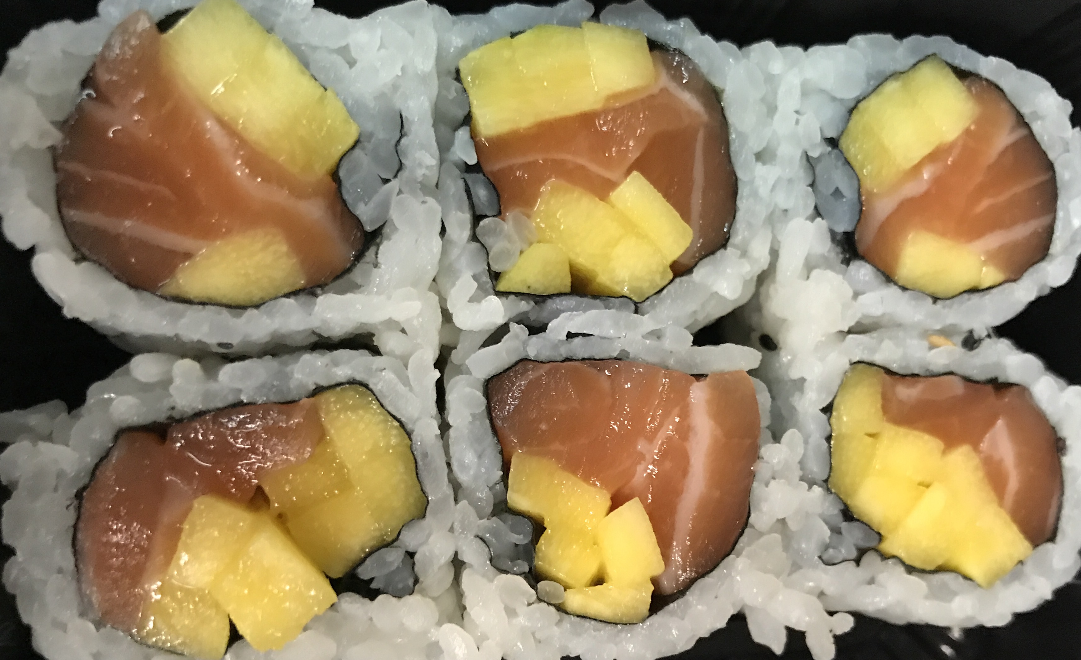 Order Salmon Mango Roll food online from Iron Sushi store, New York on bringmethat.com